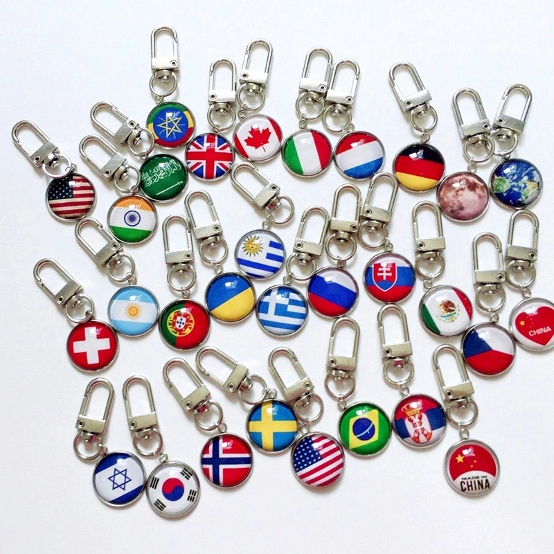 Manufacturer Custom Countries Flag Keychain National Country Flag Key Ring 1