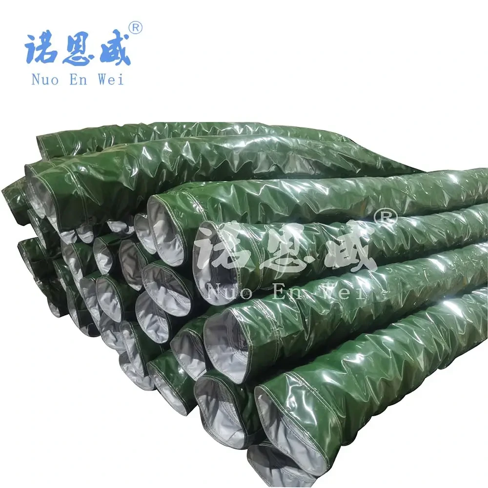Tuyau PCA préconditionné vert armée pour avion transport efficace pour la ventilation des avions militaires NUOENWEI 1