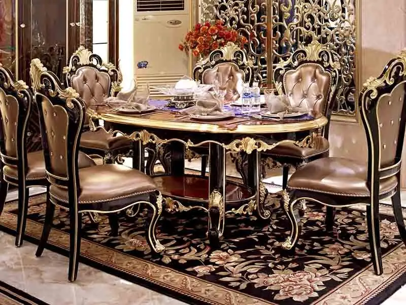 round resin electric classic dining table and chairs James Bond Brand 5