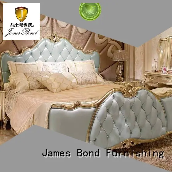 Wholesale grey classic king size bed solid James Bond Brand 1