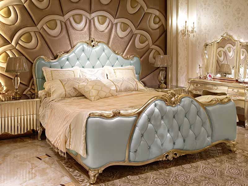 james bond luxury white James Bond Brand antique beds supplier 3
