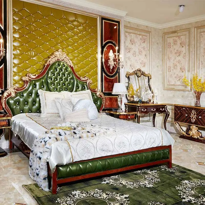 Bán buôn giường cỡ King cổ điển màu bạc thương hiệu James Bond cổ điển 2