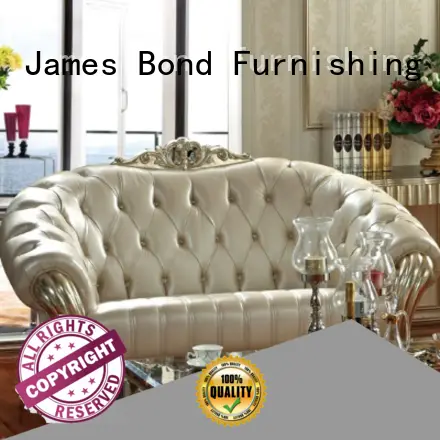 light classical whitelight furniture leather sofa traditional style James Bond Brand 1