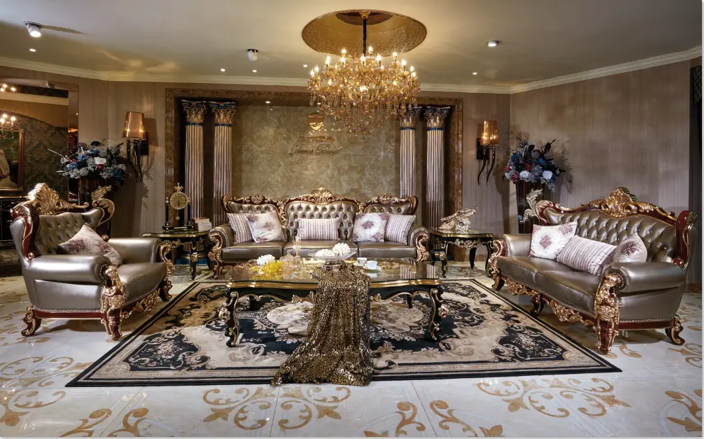 whitelight luxury brown James Bond Brand leather sofa traditional style manufacture 3