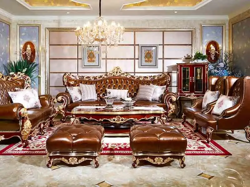 James Bond Brand light wood luxury sofa luxury factory 2