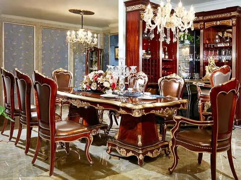 Quality James Bond Brand paint silver classical dining table 2