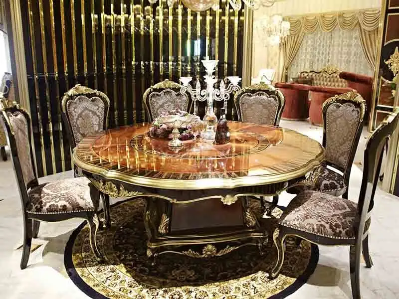 James Bond Brand electric table custom classic dining table and chairs 2