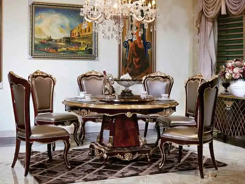 James Bond Brand electric table custom classic dining table and chairs 4