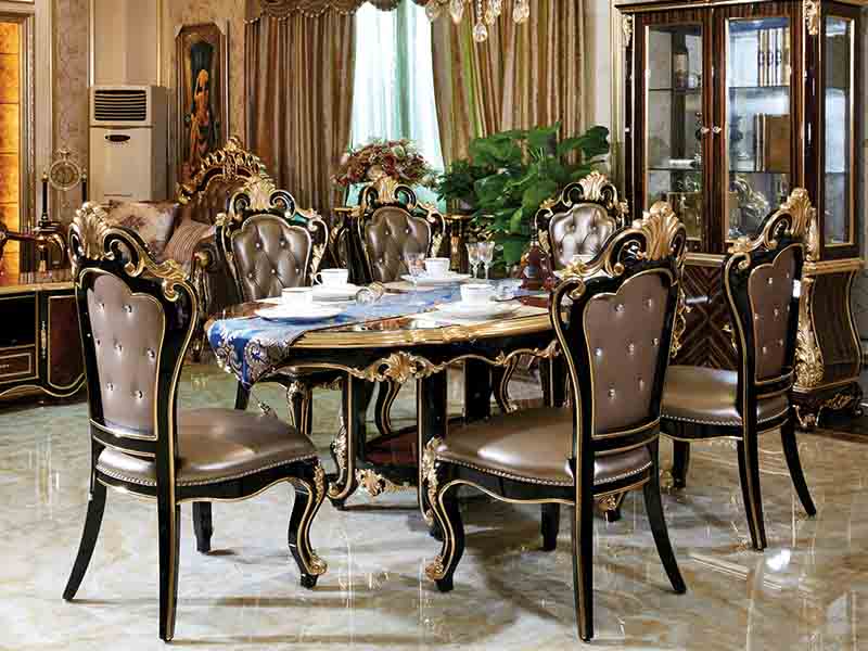 round resin electric classic dining table and chairs James Bond Brand 2