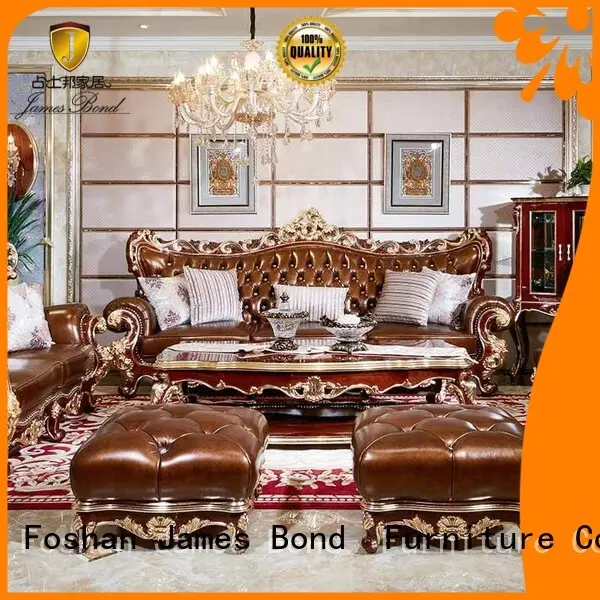 bond brown solid James Bond Brand traditional round coffee table 1