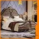 classic king size bed design wood green Warranty James Bond 1