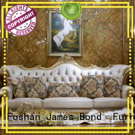 sofa da phong cách truyền thống vàng cổ điển Bảo hành James Bond 1