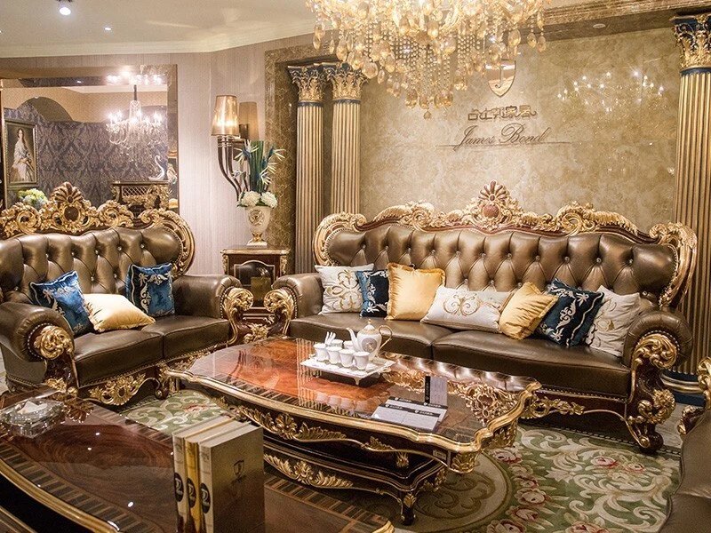 solid wood traditional sofas with legs factory direct supply for hotel James Bond 6