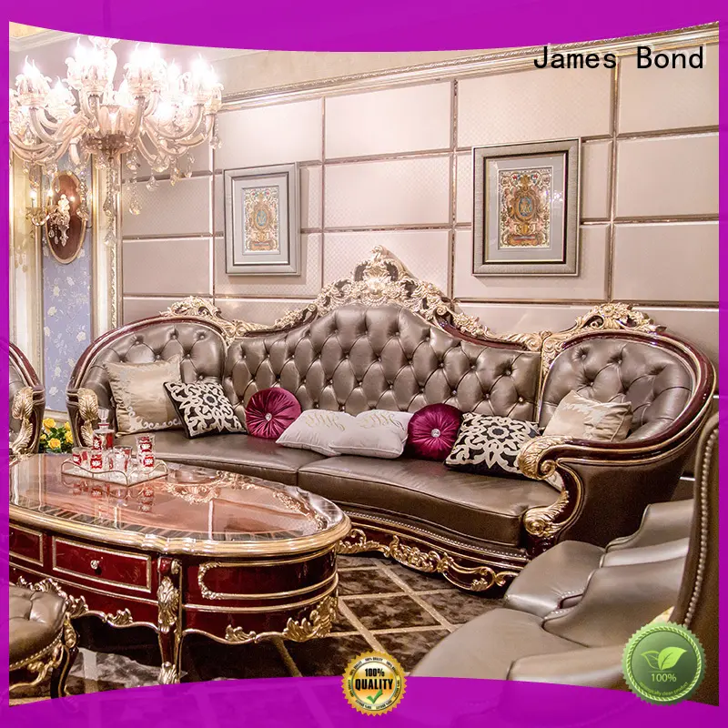 14k gold classic living room furniture sets brown for hotel James Bond 1