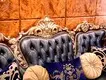 James Bond classical sofa design 14k gold and solid Deep blue A2815 4