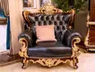 James Bond classical sofa design 14k gold and solid Deep blue A2815 5