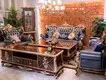 James Bond classical sofa design 14k gold and solid Deep blue A2815 6