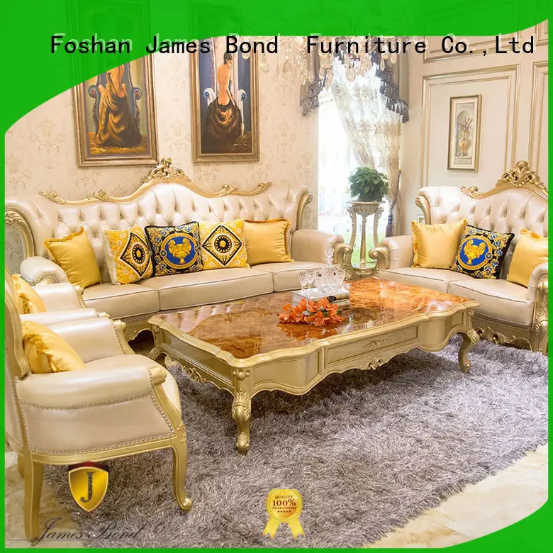 brown traditional sofa set designs manufacturer for church James Bond 1