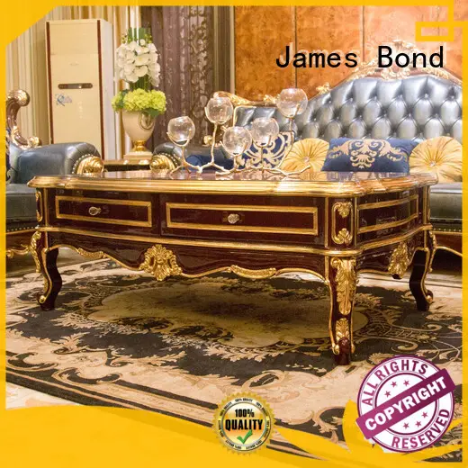 James Bond durable large traditional coffee tables 14k gold for hotel 1
