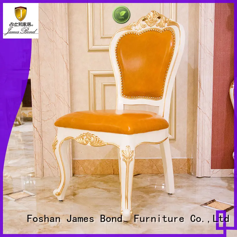 James Bond leather seat classic dining room table and chairs factory direct supply for restaurant 1