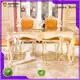 James Bond classical rectangle dining table and solid wood with piano resin paint Brown H061 1