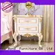 James Bond  Classical bedside table 14k gold and solid wood  JP625 （White） 1