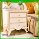 James Bond  Classical bedside table designs 14k gold and solid wood  JP651（White） 1
