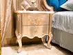 James Bond  Classical bedside table designs 14k gold and solid wood  JP615（golden）1 2