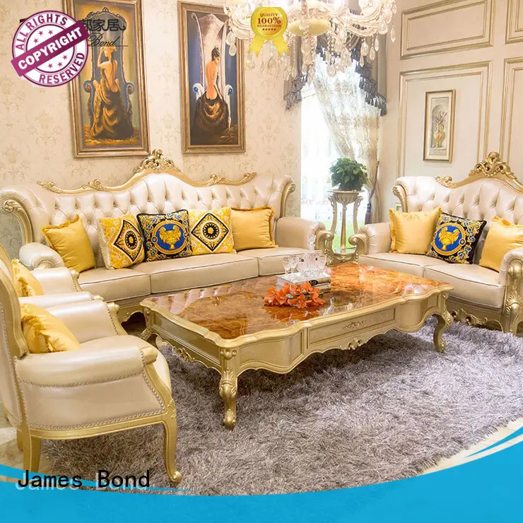 James Bond classic sofa 14k gold and solid wood White / Deep green/ Brown /JF508 1