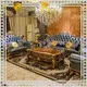 James Bond classical sofa design 14k gold and solid Sea blue A2825 1