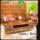 James Bond classical sofa design 14k gold and British style Bright coffee A2821 1