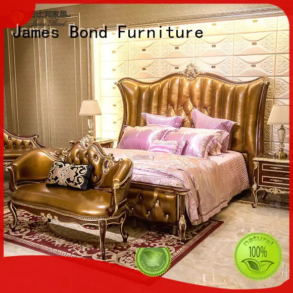 James Bond luxury king size bedroom sets factory price for villa 1