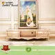 James Bond classical coffee table furniture 14k gold and solid wood with piano resin paint A tank barrels D2792 1