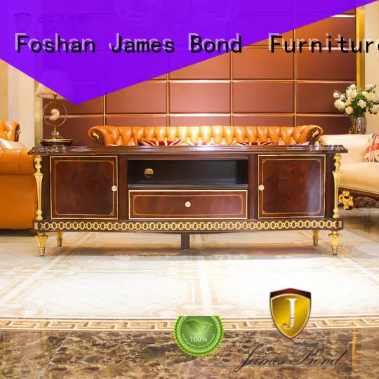 James Bond classical coffee table furniture 14k gold and solid wood with piano resin paint A tank barrels D2794 1
