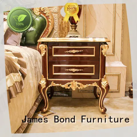 James Bond solid wood Classical BedsideTable manufacturer for villa 1