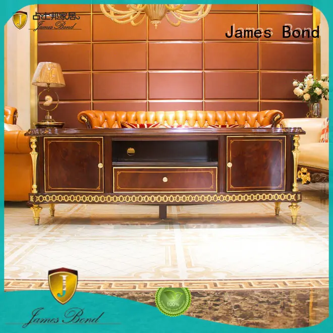 James Bond classical coffee table furniture 14k gold and solid wood with piano resin paint A tank barrels D2799 1