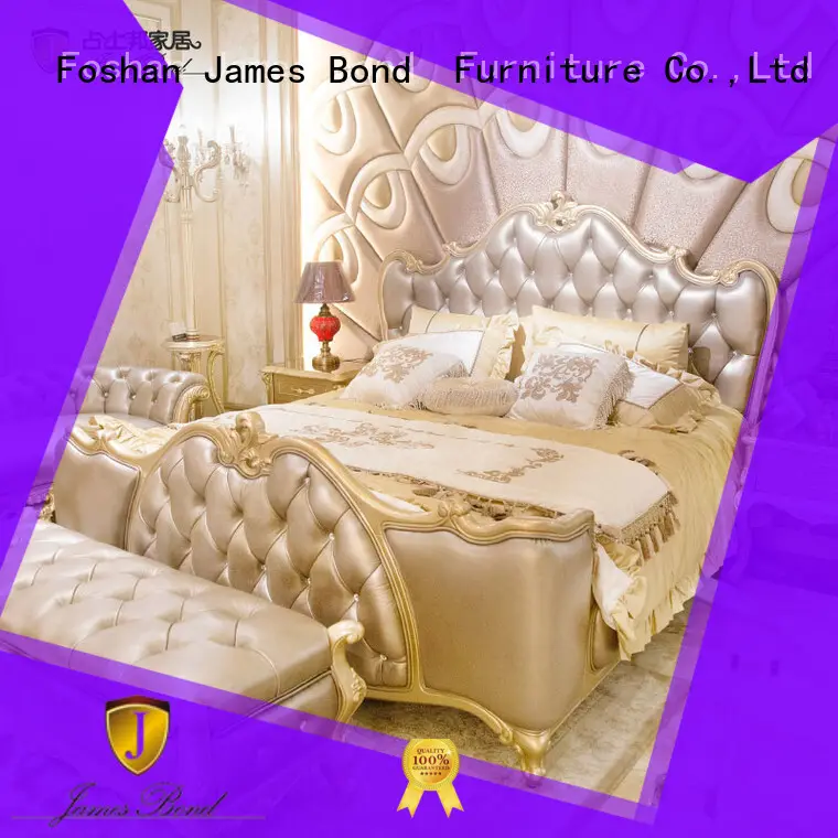 solid wood traditional bed designs from China for home 1