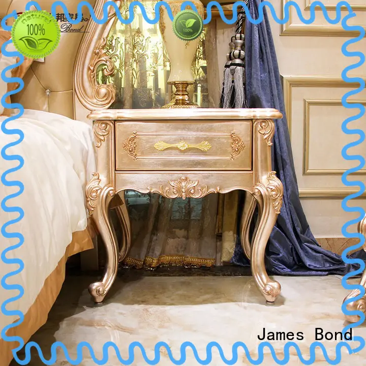 James Bond solid wood traditional bedside table factory direct supply for apartment 1