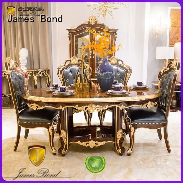 James Bond solid wood classic dining table designs customized for hotel 1