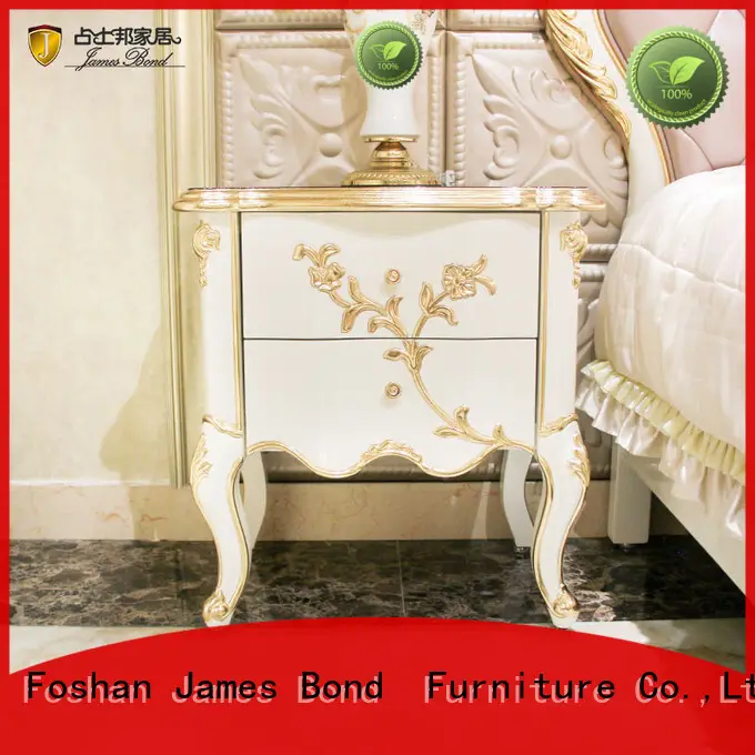 James Bond solid wood bedside table design factory direct supply for villa 1