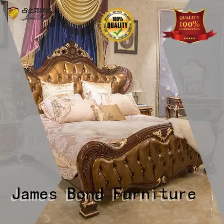 solid wood luxury bedroom sets from China for villa 1