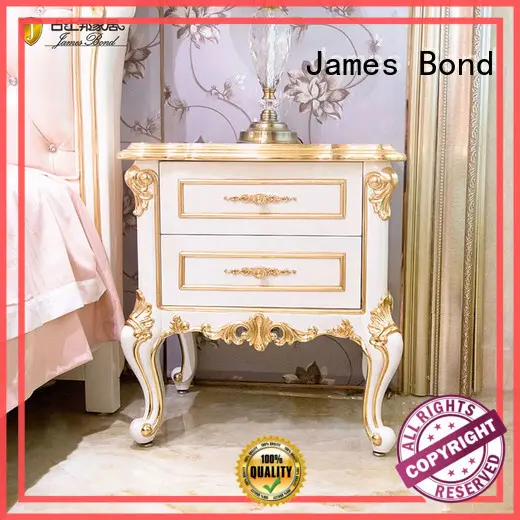 James Bond solid wood classic bedside table manufacturer for hotel 1