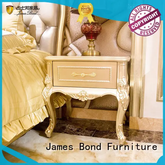 James Bond solid wood traditional bedside table factory direct supply for villa 1