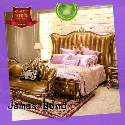 solid wood classic bed factory price for hotel 1