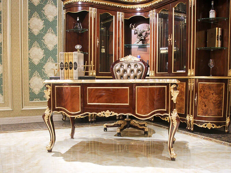 Tavolino classico James Bond, mobili in oro 14k e legno massello con vernice in resina per pianoforte A botti di serbatoio D2805 2
