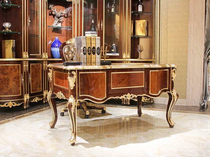 Tavolino classico James Bond, mobili in oro 14k e legno massello con vernice in resina per pianoforte A botti di serbatoio D2805 3