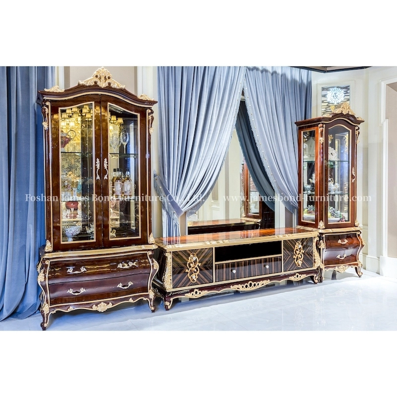 Top Quality Pure Manual Carving Classic TV Cabinet -James Bond Furniture 1