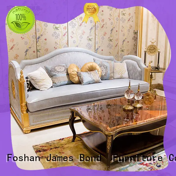 Juegos de muebles de sala de estar clásicos dorados James Bond al por mayor para hotel 1