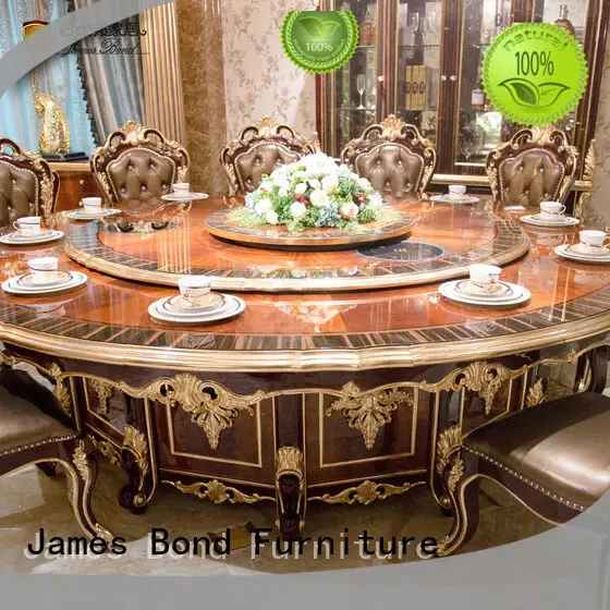 James Bond brown traditional dining table directly sale for hotel 1
