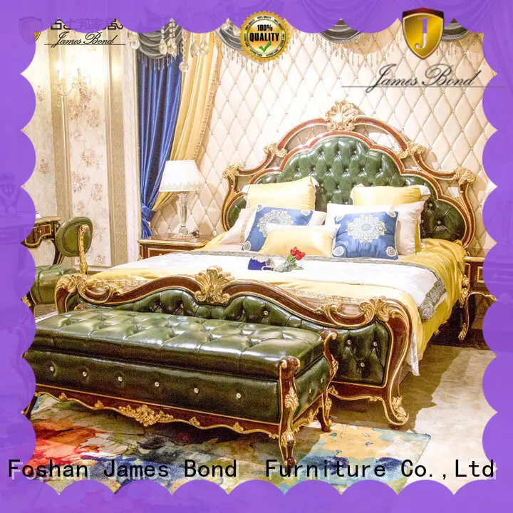 Fabricant de meubles de chambre à coucher de style classique bleu James Bond pour villa 1